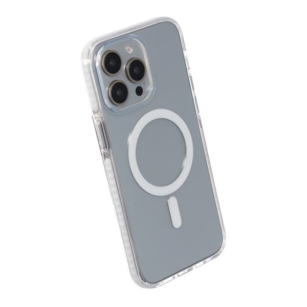 iPhone 15 Pro Max Cover Stødsikker MagSafe Hvid
