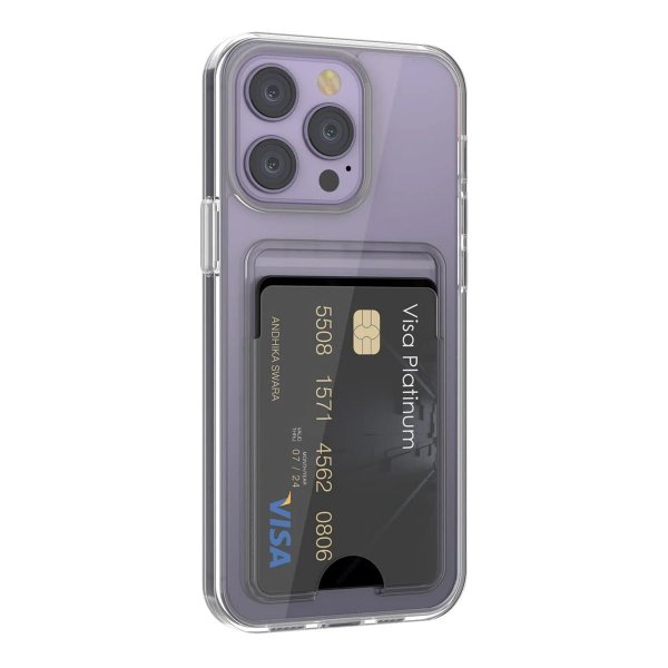 Rvelon iPhone 15 Pro Max Cover Kortholder Gennemsigtig