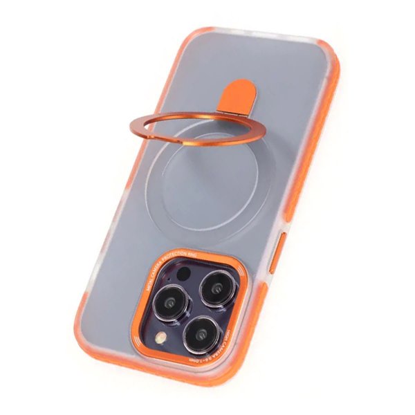iPhone 15 Pro Max Cover MagSafe Foldbart med Stativ Orange