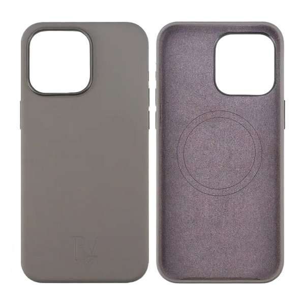 Rvelon iPhone 15 Pro Max Cover Silikone MagSafe Grå