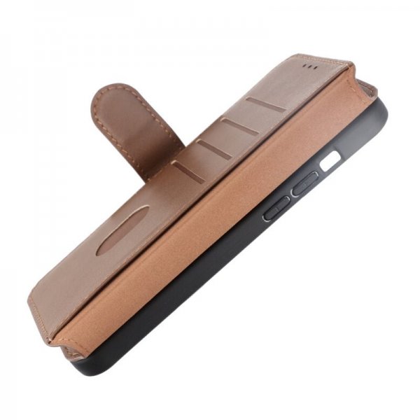 Rvelon iPhone 15 Pro Max Etui Ægte Læder Brun