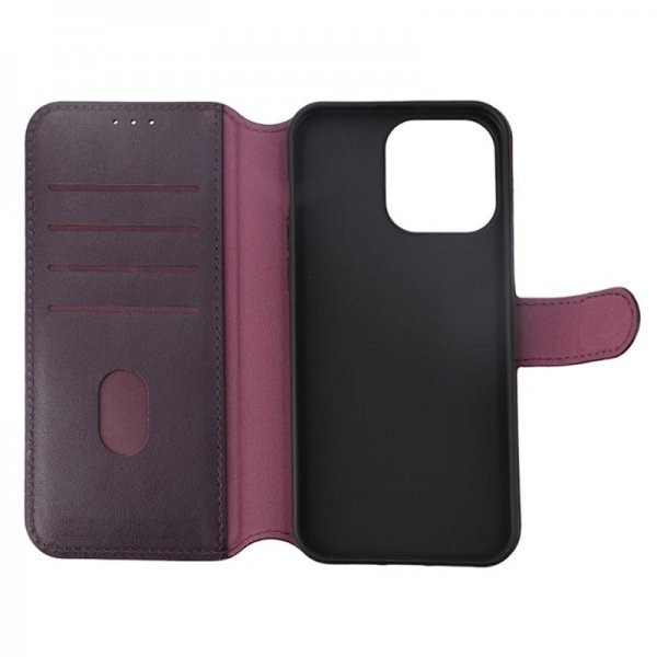 Rvelon iPhone 15 Pro Max Cover Ægte Læder Lilla