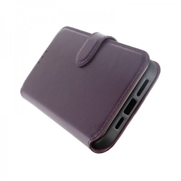 Rvelon iPhone 15 Pro Max Cover Ægte Læder Lilla