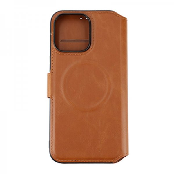 Rvelon iPhone 15 Pro Max Etui 4 Kortlommer MagSafe Brun
