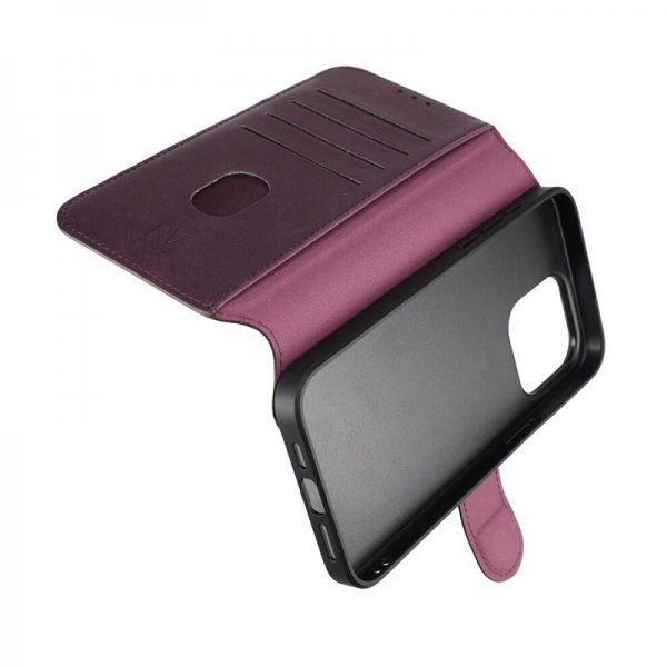 Rvelon iPhone 15 Pro Max Etui 4 Kortlommer MagSafe Lilla