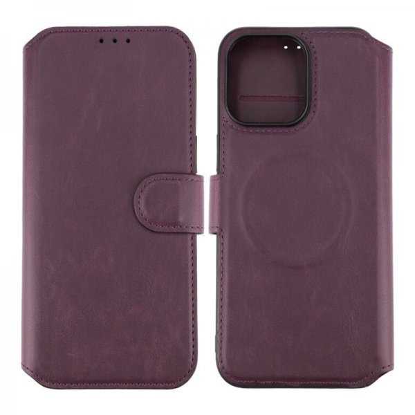 Rvelon iPhone 15 Pro Max Etui 4 Kortlommer MagSafe Lilla