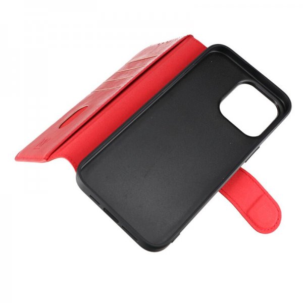 Rvelon iPhone 15 Pro Max Etui 4 Kortlommer MagSafe Rød