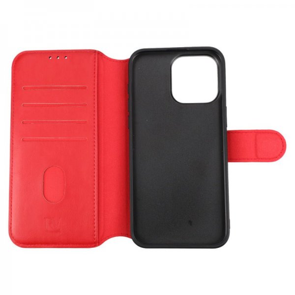 Rvelon iPhone 15 Pro Max Etui 4 Kortlommer MagSafe Rød