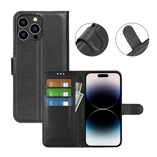 iPhone 15 Pro Max Cover med Stativ Sort