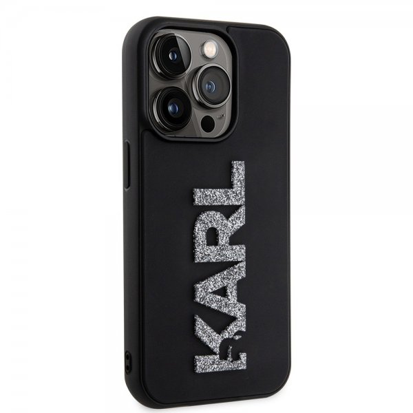 Karl Lagerfeld iPhone 15 Pro Max Cover 3D Rubber Karl Sort
