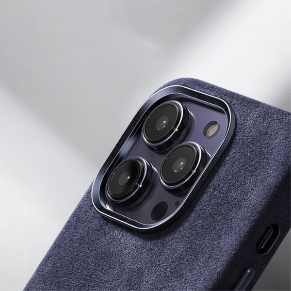 iPhone 15 Pro Max Cover Alcantara MagSafe Grå