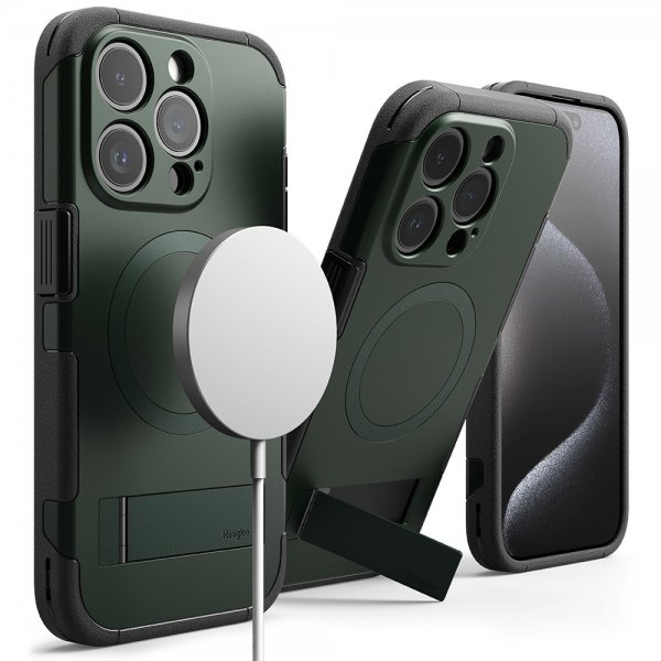 Ringke iPhone 15 Pro Max Cover Alles MagSafe Mørkegrøn