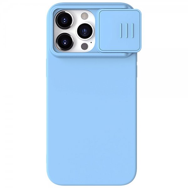 Nillkin iPhone 15 Pro Max Cover CamShield Silky MagSafe Lyseblå