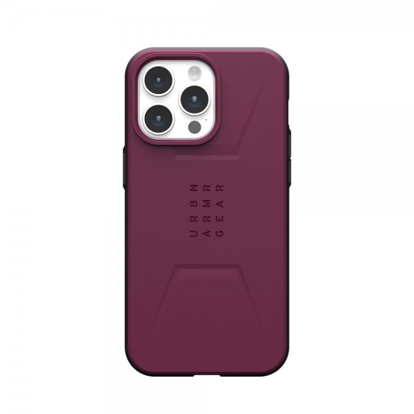 Urban Armor Gear (UAG) iPhone 15 Pro Max Cover Civilian MagSafe Bordeaux