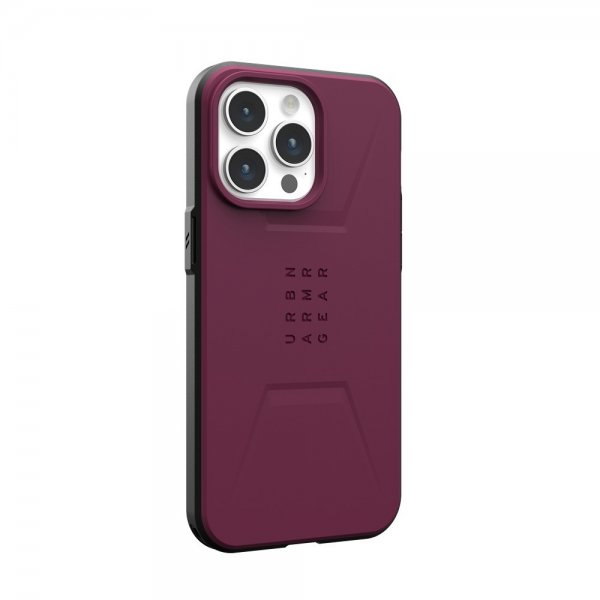Urban Armor Gear (UAG) iPhone 15 Pro Max Cover Civilian MagSafe Bordeaux