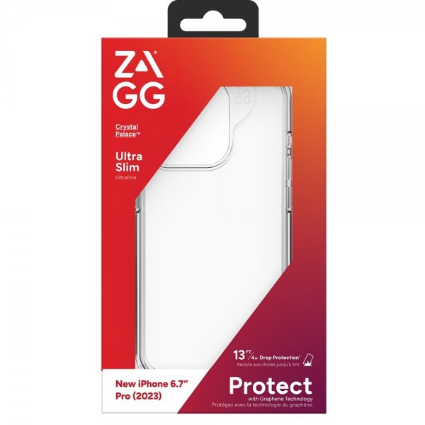 ZAGG iPhone 15 Pro Max Cover Crystal Palace Transparent