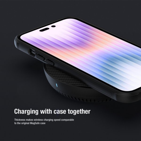 Nillkin iPhone 15 Pro Max Cover Frosted Shield Pro MagSafe Blå