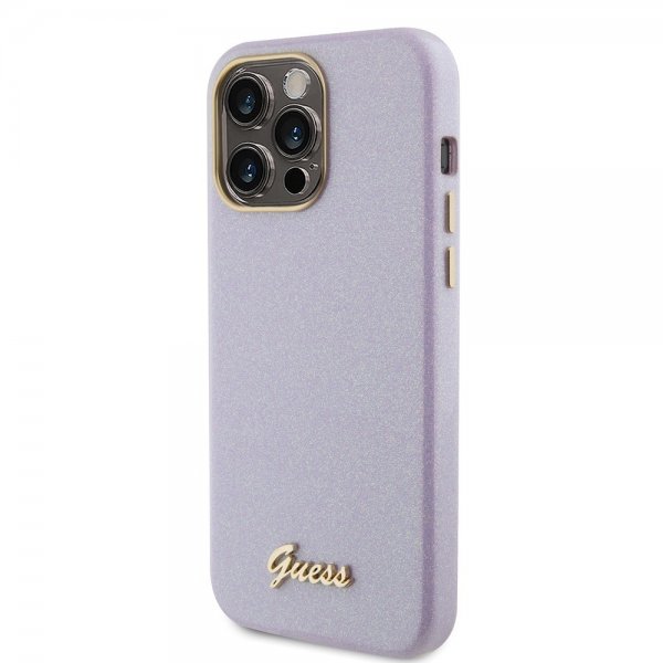 Guess iPhone 15 Pro Max Cover Fuld Glitter Indpakket Lilla