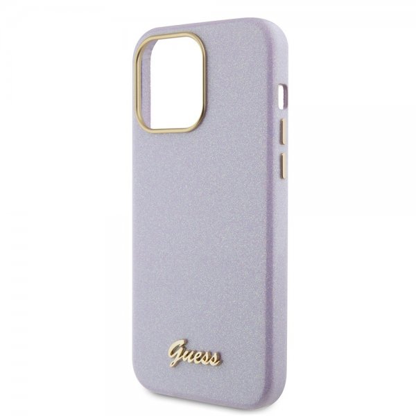 Guess iPhone 15 Pro Max Cover Fuld Glitter Indpakket Lilla