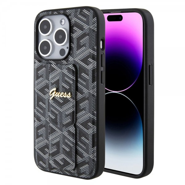 Guess iPhone 15 Pro Max Cover G Cube Grip Stand Sort