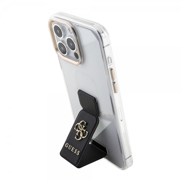 Guess iPhone 15 Pro Max Cover Grip Stand Clear Transparent