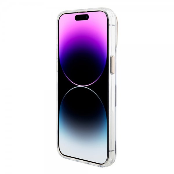 Guess iPhone 15 Pro Max Cover Grip Stand Clear Transparent
