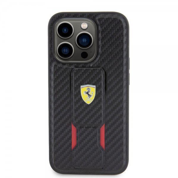 Ferrari iPhone 15 Pro Max Cover Grip Stand Funktion Sort