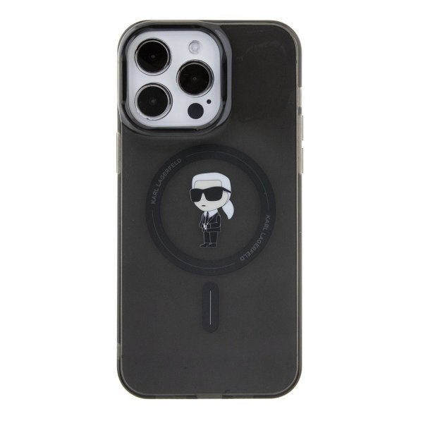 Karl Lagerfeld iPhone 15 Pro Max Cover Ikonik MagSafe Sort