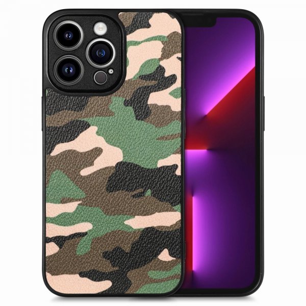 iPhone 15 Pro Max Cover Camouflage Grøn