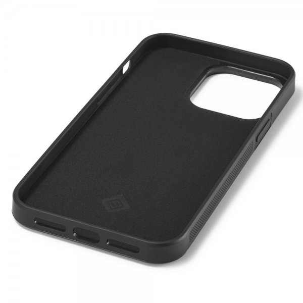 Lc.Imeeke iPhone 15 Pro Max Cover Kulfibertekstur Rød Stribe Sort