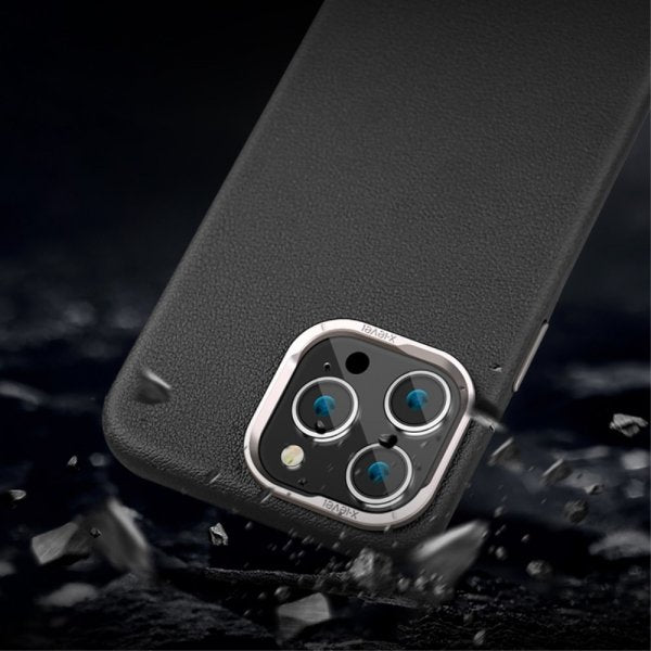 X-Level iPhone 15 Pro Max Cover Lædertekstur MagSafe Grå