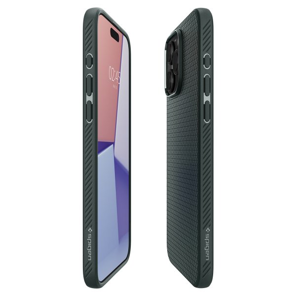 Spigen iPhone 15 Pro Max Cover Liquid Air Abyss Green