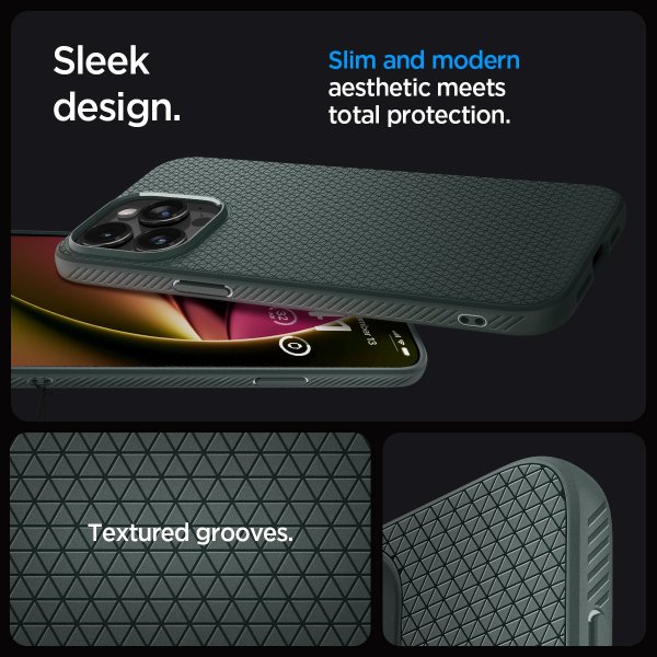 Spigen iPhone 15 Pro Max Cover Liquid Air Abyss Green