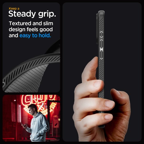 Spigen iPhone 15 Pro Max Cover Liquid Air Matte Black