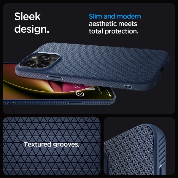 Spigen iPhone 15 Pro Max Cover Liquid Air Navy Blue