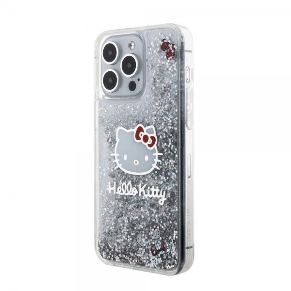 Hello Kitty iPhone 15 Pro Max Cover Liquid Glitter Gennemsigtig