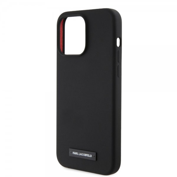 Karl Lagerfeld iPhone 15 Pro Max Cover Liquid Silicone MagSafe Sort