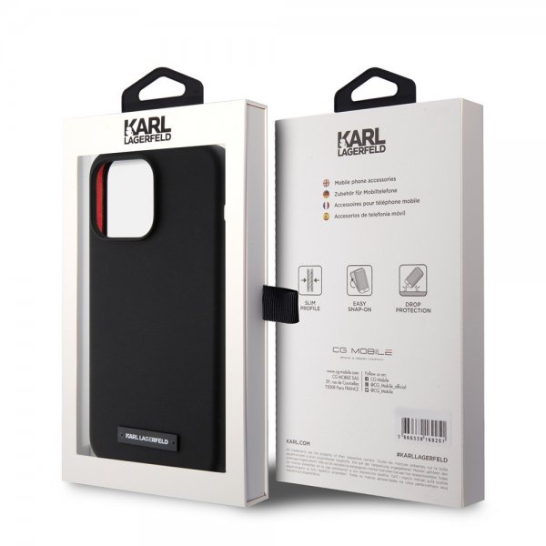 Karl Lagerfeld iPhone 15 Pro Max Cover Liquid Silicone MagSafe Sort
