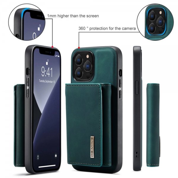 Dg.Ming iPhone 15 Pro Max Cover M1 Series Aftagelig Kortholder Grøn