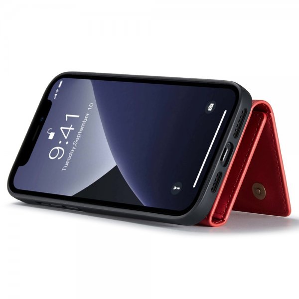 Dg.Ming iPhone 15 Pro Max Cover M1 Series Aftagelig Kortholder Rød