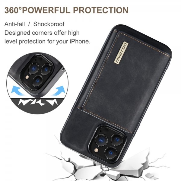 Dg.Ming iPhone 15 Pro Max Cover M1 Series Aftagelig Kortholder Sort