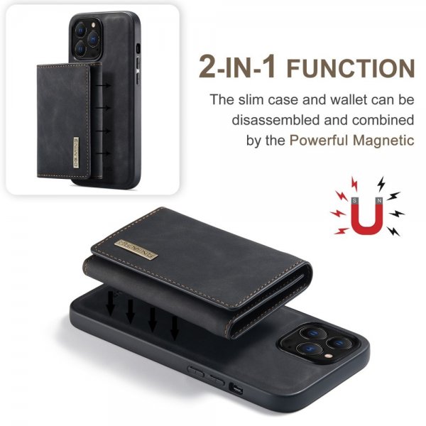 Dg.Ming iPhone 15 Pro Max Cover M1 Series Aftagelig Kortholder Sort