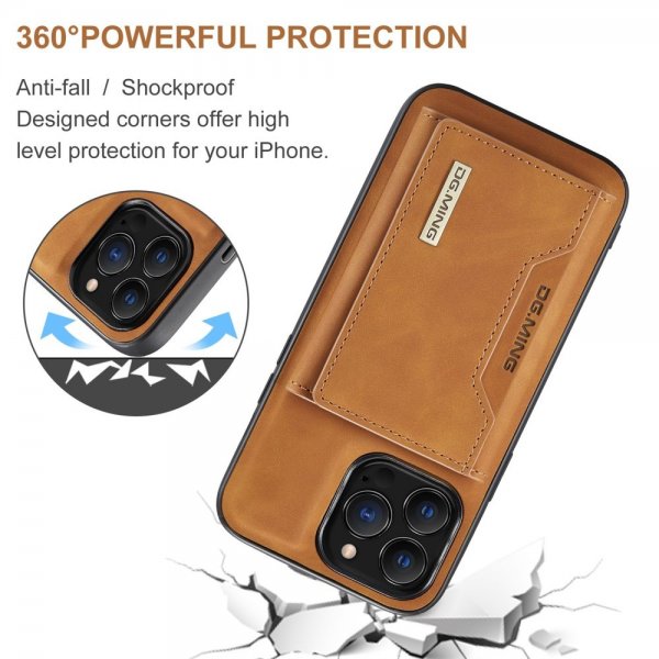 Dg.Ming iPhone 15 Pro Max Cover M2 Series Aftagelig Kortholder Brun