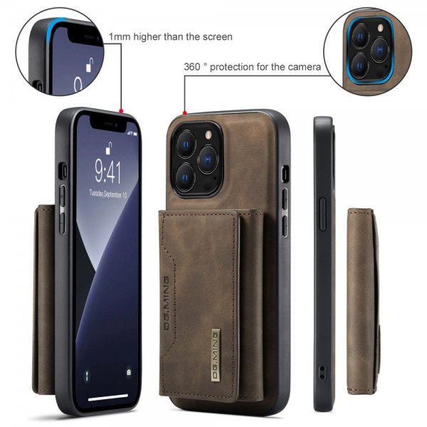 Dg.Ming iPhone 15 Pro Max Cover M2 Series Aftagelig Kortholder Kaffe
