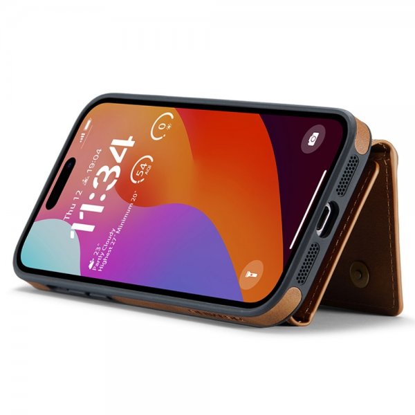 Dg.Ming iPhone 15 Pro Max Cover M5 Series Aftagelig Kortholder Brun