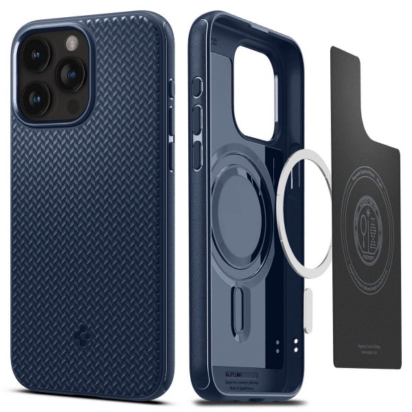 Spigen iPhone 15 Pro Max Cover Mag Armor MagFit Navy Blue