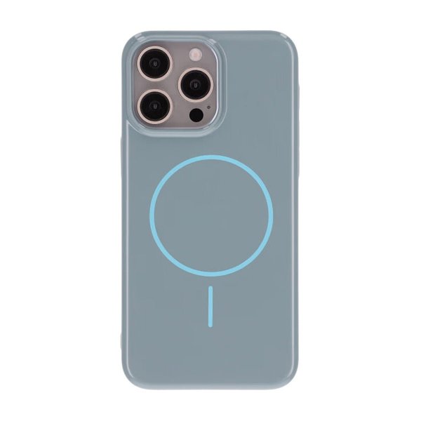 iPhone 15 Pro Max Cover TPU MagSafe Blank Blå