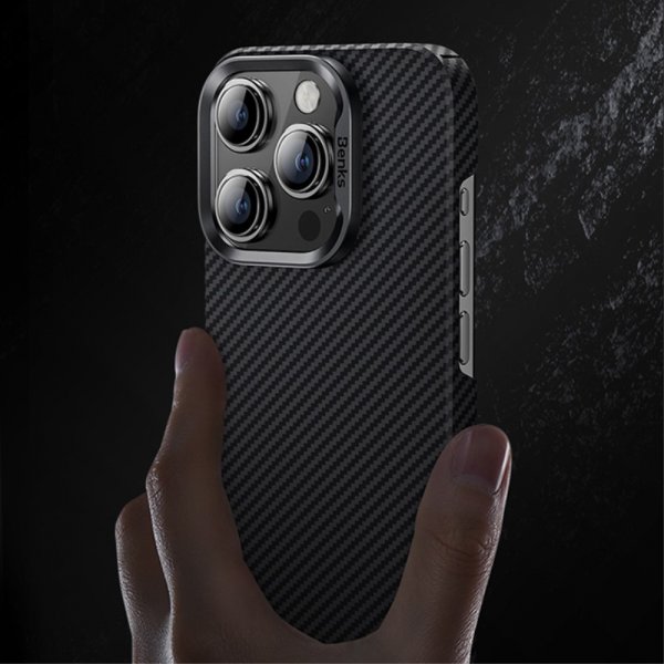 Benks iPhone 15 Pro Max Cover MagSafe Kevlar Sort
