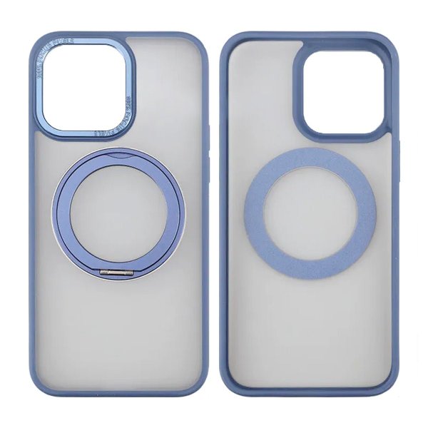 Rvelon iPhone 15 Pro Max Cover Roterbart MagSafe Stativ Blå