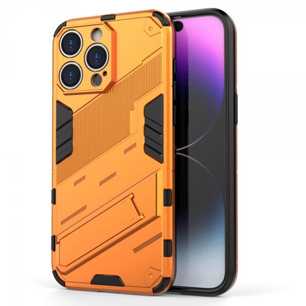 iPhone 15 Pro Max Cover med Stativ Orange